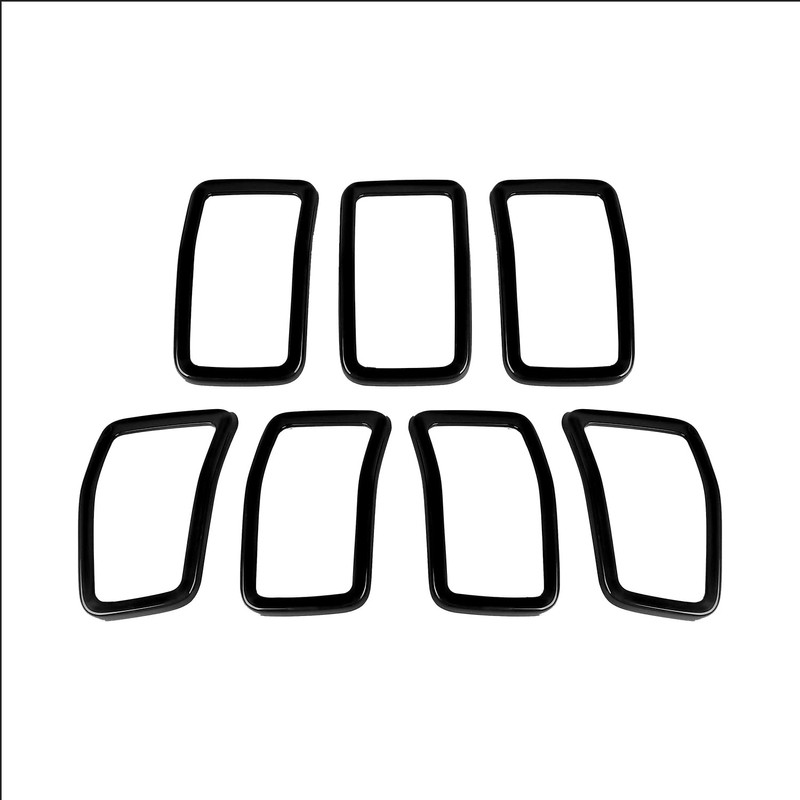 JeCar - Juego de molduras de parrilla ABS compatible con