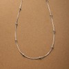 Cream Dot Necklace, Women's Popular, Stainless Steel, Surgical Stainless Steel,