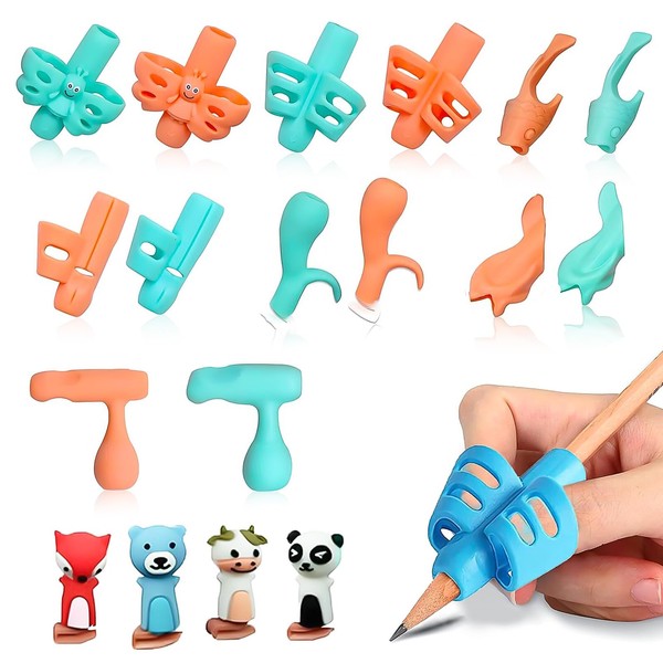 PARFCO Writing Aid Pen Hold, 18 Pieces Writing Aid Children,