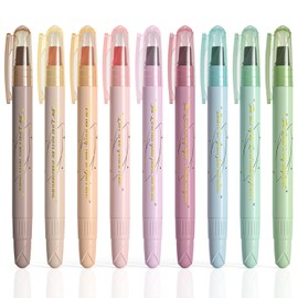 WEMATE Bible Highlighters No Bleed, 9PCS Assorted Colors Gel Highlighters Set, Cute Bible Study Supplies for Scripture Marking, Color Coding & Book Highlighting