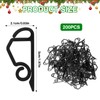 Pilikoll 200 Pcs Black Gutter Clips for Christmas Lights Christmas