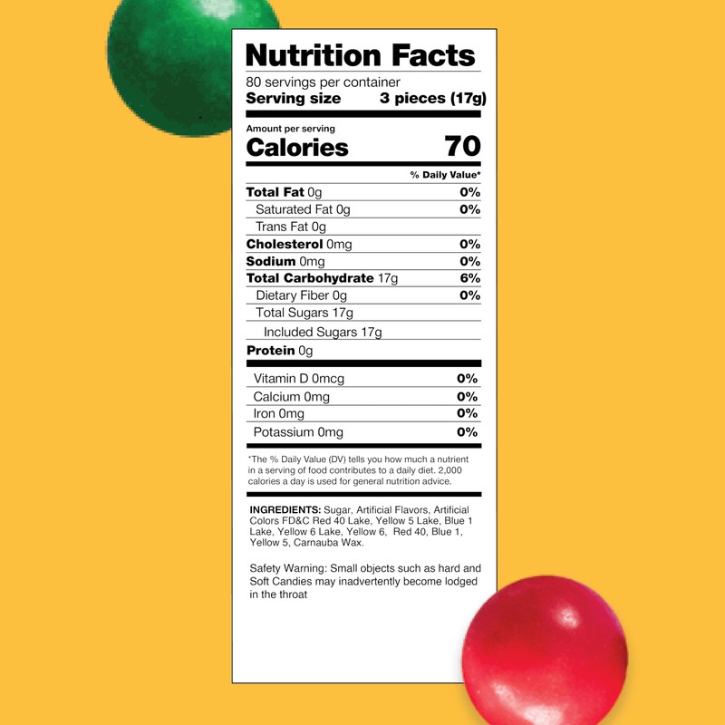 Jaw Breakers Hard Candy - 3 Pound Bulk Pack (About