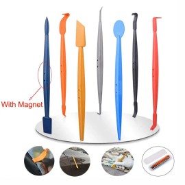 Unbranded 7pcs Car Vinyl Wrap Plastic Stick Tuck Tool Magnet Gasket Edge Scraper