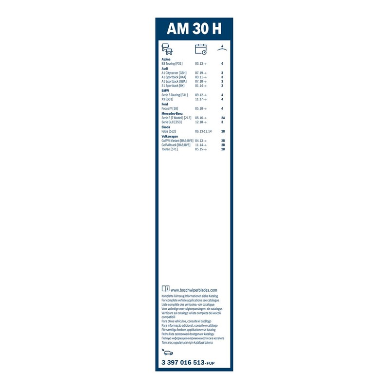 Bosch AM30H - Scheibenwischer Rear - Länge: 300 mm -