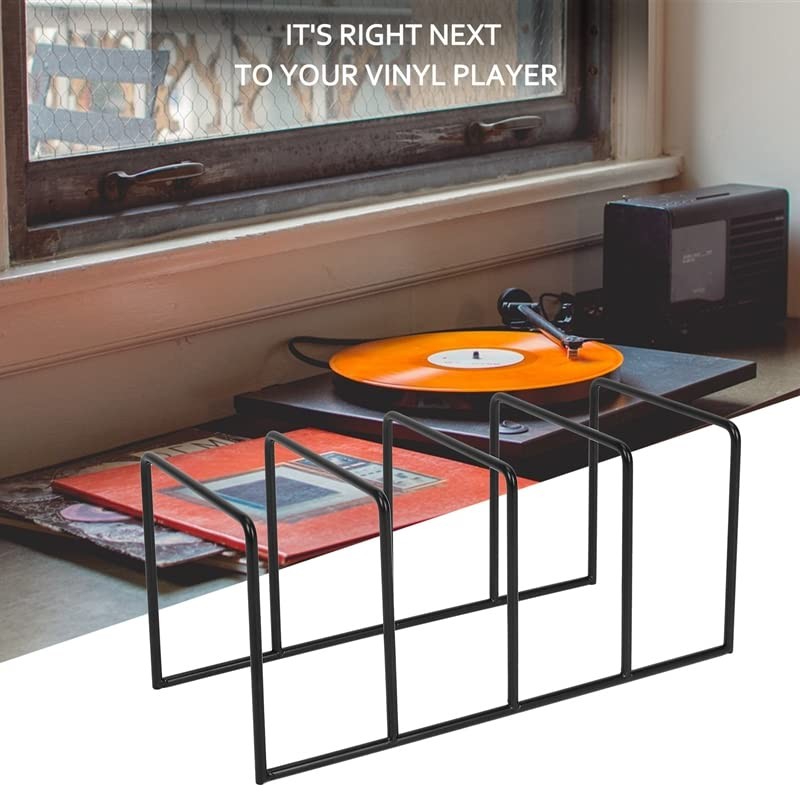 Hcskoss Metal Vinyl Record Display Shelf Turntable Storage Shelf Exhibit