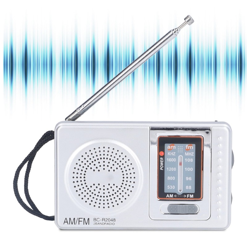 AM FM Radio Battery Power Supply Waterproof Plastic Material Portable