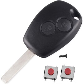 HooRLZ Key Shell for Renault Clio Modus Twingo Kangoo Key, Car Key Clio 2 Buttons, Kangoo Replacement Key, Renault Key
