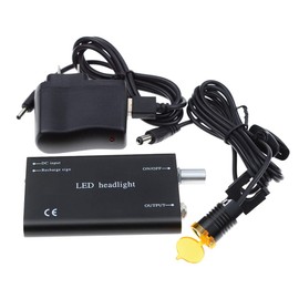 WELOHIGT Dental 3W Portable LED Head Light Lamp Headlight Head Light,3W Waist Hanging LED Headlight with Plastic Clip Filter for Magnifie Medical Binocular Loupes + Bag (Black)