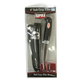 ラパラ(Rapala) 4インチ ソフトグリップフィレナイフ(シャープナー&シース付き) BP704SH1