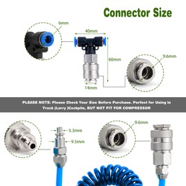 Fippy Truck Air Duster Gun with 5 Metre Recoil Hose Blow Dust Gun Heavy Duty Air Gun Cleaning Kit for Lorry Truck Car, Blue