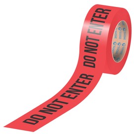 SINGHAL Red “Do Not Enter” Safety Tape 3″ x 165 Ft (50 m) - Waterproof, High‑Visibility Hazard Tape for Construction & Caution Zones