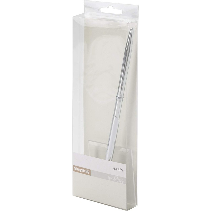 Simplicity 81187-SU Silver Guest Sign In Pen with Pen Stand
