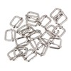 Mxfans 20 x Silver Triglides Slides Webbing Belt Buckles Handbag
