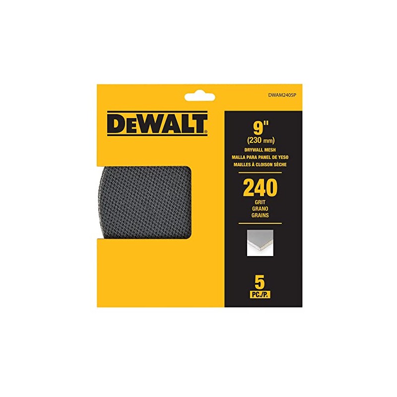 DEWALT Drywall Mesh, 9 in., 5-Pack, 240G (DWAM2405P)