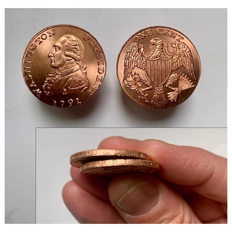 High Quality Replica Historic Coin USA 1791 Washington President Large