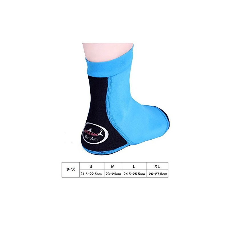 Fin Socks, 0.06 inch (1.5 mm), Diving Socks, Wet Material,