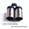 Winlauyet 1 x Car Double Tailpipe Chrome Tailpipe Universal Exhaust