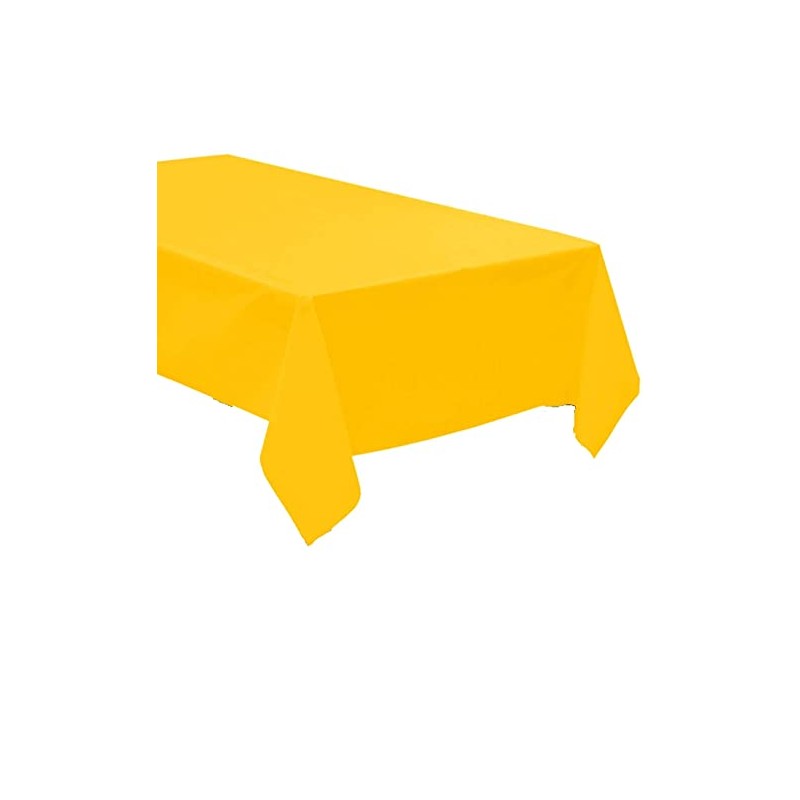 3 Pack Plastic Tablecloth Rectangle 54" X 108" Premium Disposable