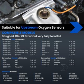 SYKRSS Oxygen O2 Sensor 17475 Upstream Compatible with Ford E150/250/350/450 Escape Expedition F-150 Flex Fusion Taurus, Compatible with Lincoln MKT MKZ Navigator Oxygen Sensor for 8F9Z9F472B, 1PCS
