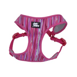 Coastal Pet Ribbon Designer Wrap Adjustable Dog Harness - Large & Small Dog Harness - Breathable Mesh Harness for Dogs Pet Supplies for Dogs - Pink Flamingo Stripe, 5/8" x 16-19"