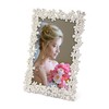MIMOSA MOMENTS Flora Style Metal Picture Frame with Rhinestones Décor