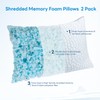 MetersGod Cooling Pillows for Sleeping Queen Size Set of 2,Shredded