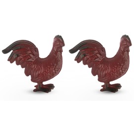 Red Rooster Metal Knob (Set of 2), Premium Decorative Knobs for Cabinets and Drawers – Novelty Furniture Knobs and Pulls for DIY Hardware Crafts – Vanity, Bathroom, or Dresser Hardware for Home Decor