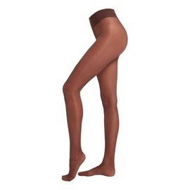 CALZEDONIA Woman's Sheer 40 Denier Tights in Brown, Size XXXL