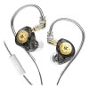 Audífonos in-ear KZ EDX Pro Gamer Con Micrófono color negro