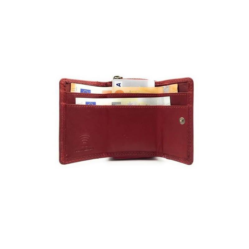 Genuine Leather Compact Wallet for Men & Women - Small