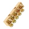 Eujgoov 10PCS Brass Ground Bars, 5-Hole, M5 Screw Terminal Block