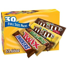 Mars Candy Bar Variety Pack 2-Pack 60ct – M&M's, Twix, Snickers & Milky Way