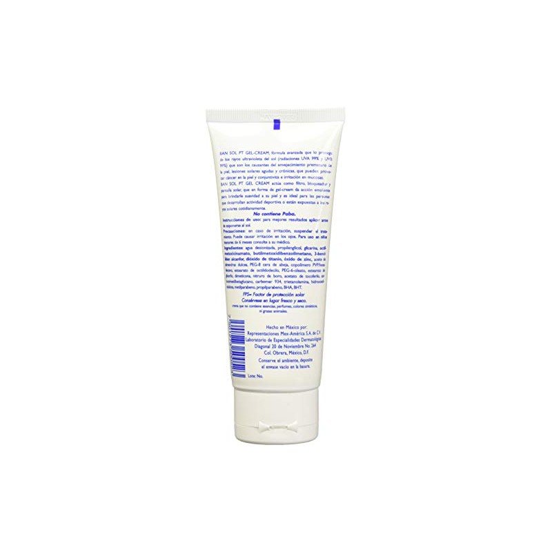 Ban Sol Protector Solar Gel, SPF 50, 100 g