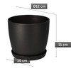 Kadax Flower pot, plant pot with saucer, round plastic matt
