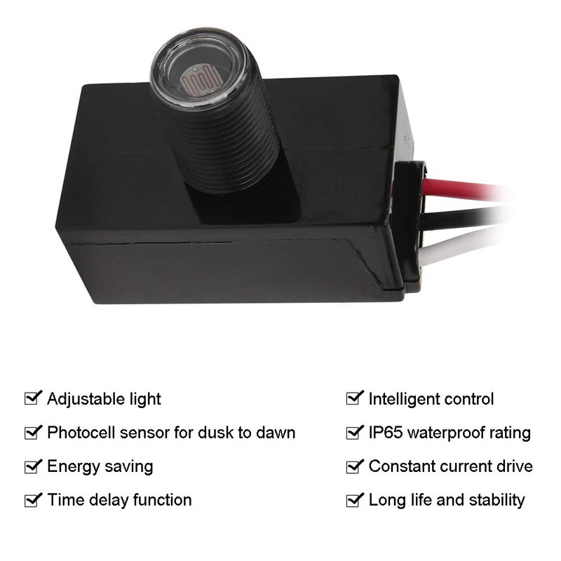 GBAYSA 4 Pack Outdoor Photocell Light Sensor,Dusk to Dawn Photo