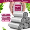 4 Gallon 180pcs Small Silver Grey Trash Bags Strong Grey