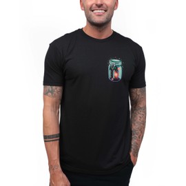 INTO THE AM Lunar Harvest II Glow-in-The-Dark T-Shirt - Cool Space Design Tees for Men (Black, Large)