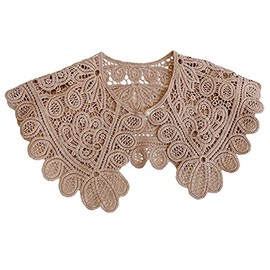 YAKEFJ Hollow crochet flowers Detachable Collar Shawl fake collar false collar