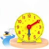 Mubuni 24-Hour Teaching Clock,Yellow Teaching Clock learn to time clock,Te/aching