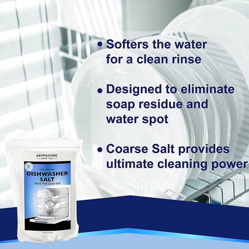 Aromasong Dishwasher Salt 19 LB - 100% Natural Water Softening