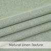 Melodieux Green Linen Blackout Curtains 63 Inch Length for Bedroom,