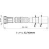 Waste Trap 1 1/4 to 32/40mm - Universal - Flexi