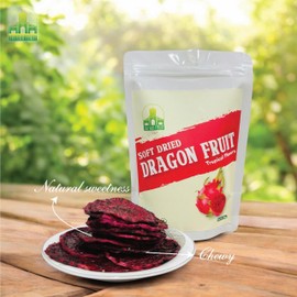 Sài Gòn Fruit - Soft Dried Dragon Fruit, No Sugar Added Healthy Soft Dried Dragon Fruit Snack For Kids And Adults, All Natural Ingredients, No Preservatives, No Artificial, 200 Grams, Made in Vietnam