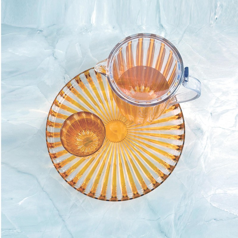 Guzzini - Caraffa con coperchio in bio-based plastic, ambra, DOLCEVITA