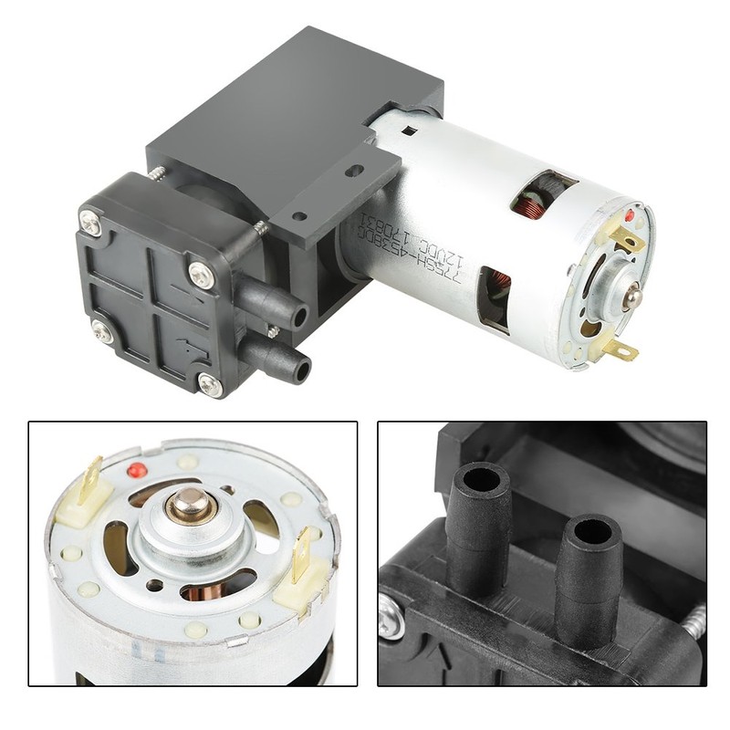 FTVOGUE Oilless Vacuum Pump DC12V 42W Mini Brush Piston Pressure