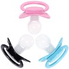 CutiePlusU Adult Size Pacifier Large Shield 3 Pack - Pink,