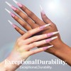 krofaue 150pcs Coffin Nail Dual Forms with UV Nail Light