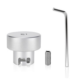 7/16” Knob for Bottle Jack Valve Release Screw On,Compatible with Harbor Freight Hydraulic Press, Made of 6061 Aluminum(Silver)