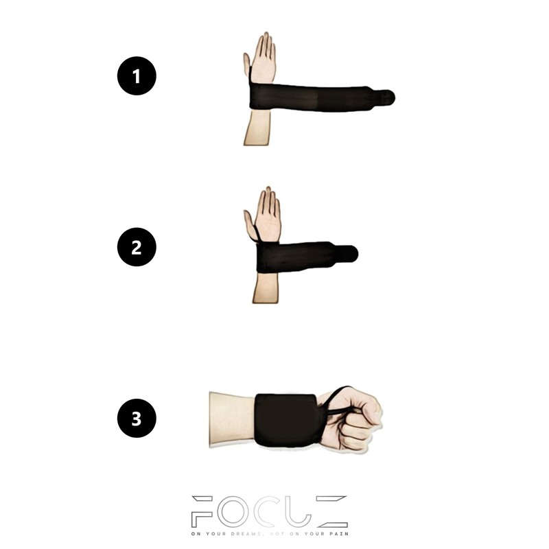 Focuz® Wrist Bandages 57 cm / 22 Inch [Wrist Wraps]