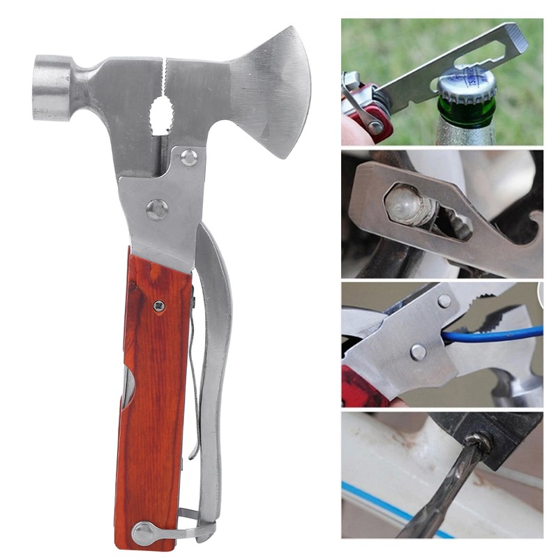 Outdoor Safety Hammer Stainless Steel MultiFunction Combination Car Hammer(Outdoor Combination